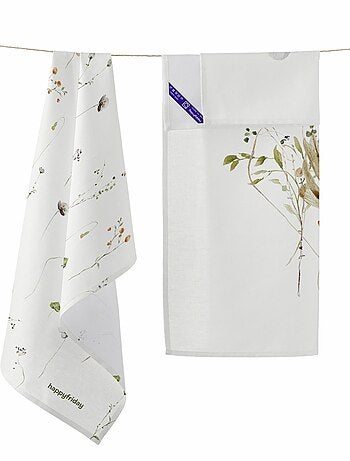 Torchon (2 pièces) Ikebana "Happyfriday