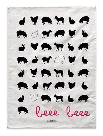 Torchon (2 pièces) Kikiriki "Happyfriday