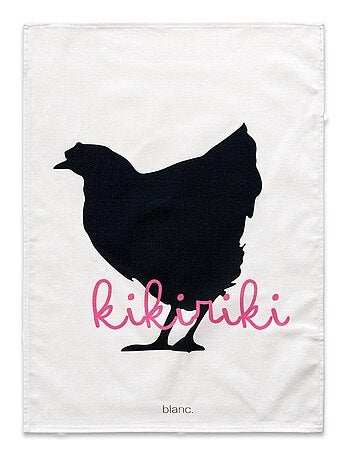 Torchon (2 pièces) Kikiriki "Happyfriday