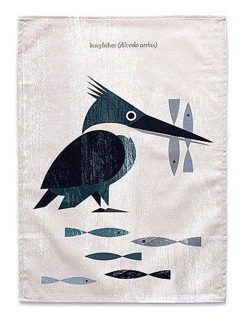 Torchon (2 pièces) Kingfisher "Happyfriday