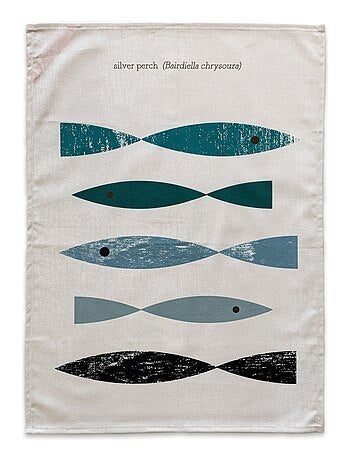 Torchon (2 pièces) Kingfisher "Happyfriday