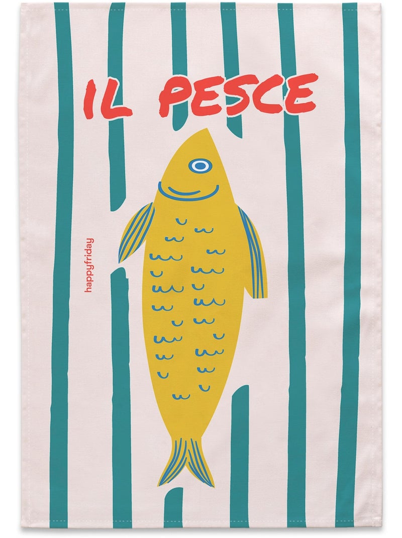 Torchon (2 pièces) Lemon fish "Happyfriday" Multicolore - Kiabi