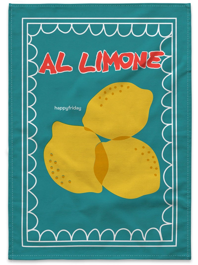 Torchon (2 pièces) Lemon fish "Happyfriday" Multicolore - Kiabi