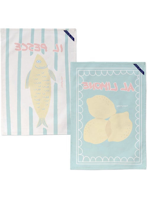 Torchon (2 pièces) Lemon fish "Happyfriday" - Kiabi Torchon (2 pièces) Lemon fish "Happyfriday" - Kiabi