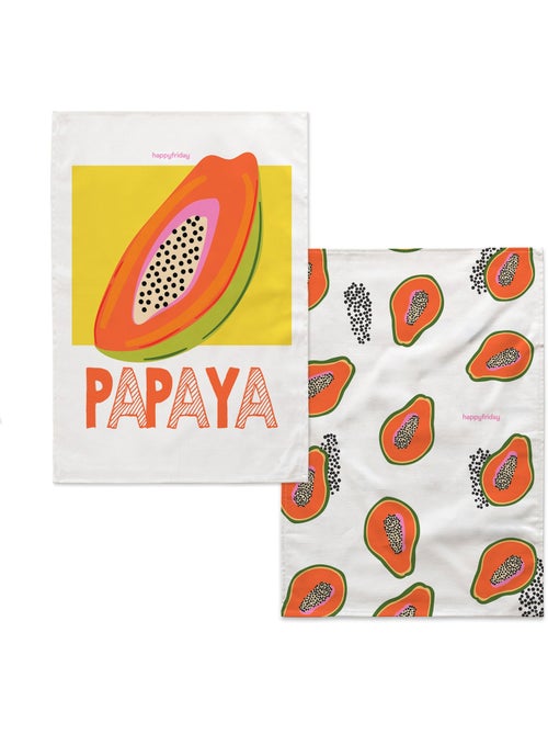 Torchon (2 pièces) Papaya fruit "Happyfriday" - Kiabi Torchon (2 pièces) Papaya fruit "Happyfriday" - Kiabi