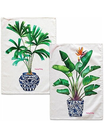 Torchon (2 pièces) Porcelain "Happyfriday