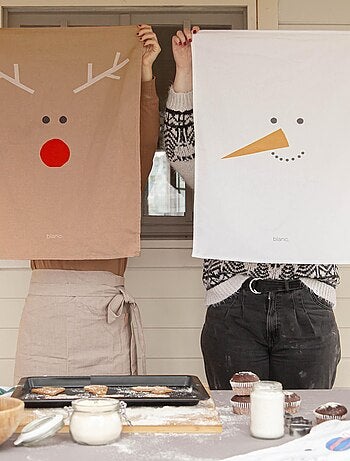 Torchon (2 pièces) Snow mates "Happyfriday