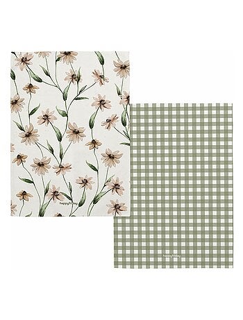 Torchon (2 pièces) Tinny bloom "Happyfriday