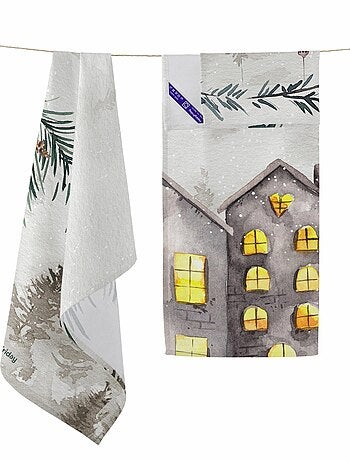 Torchon (2 pièces) Welcoming "Happyfriday