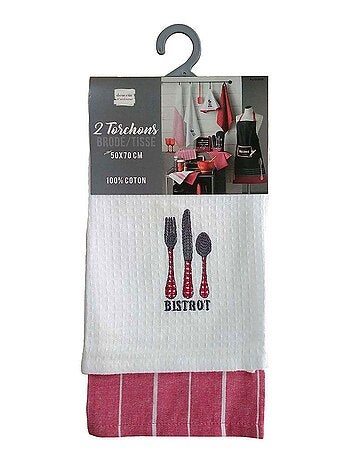 Essuie main torchon Le chef en cuisine - Marron - Kiabi - 4.36€