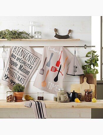 Torchon coton Popote Maison Emeraude