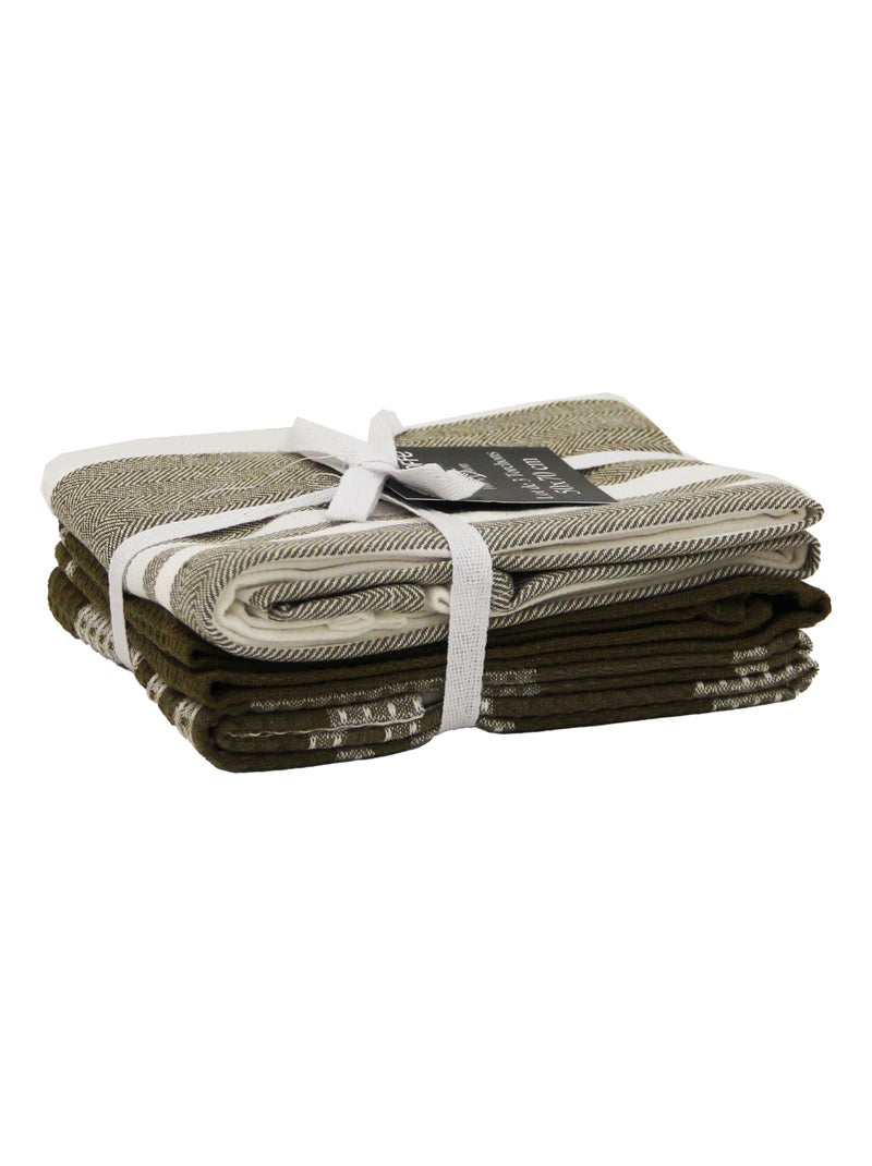 Torchon cuisine  50x70 cm Kaki - Kiabi