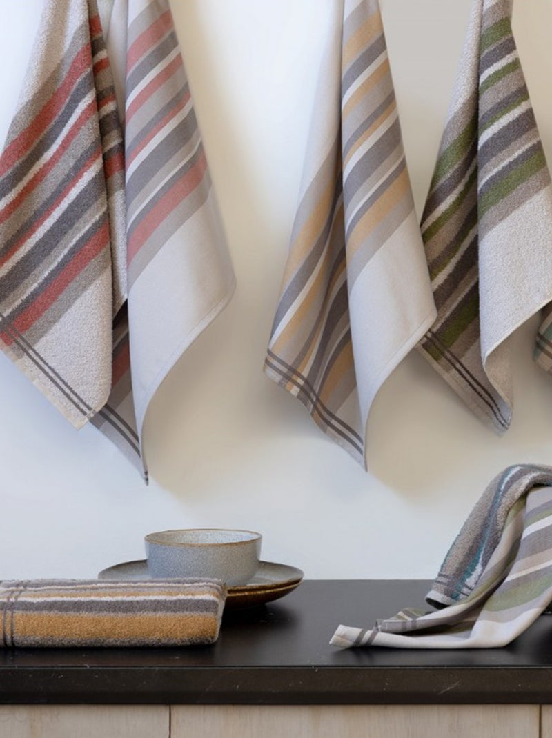 Torchon de cuisine 100% coton CITY 50x70 cm Rouge brique - Kiabi