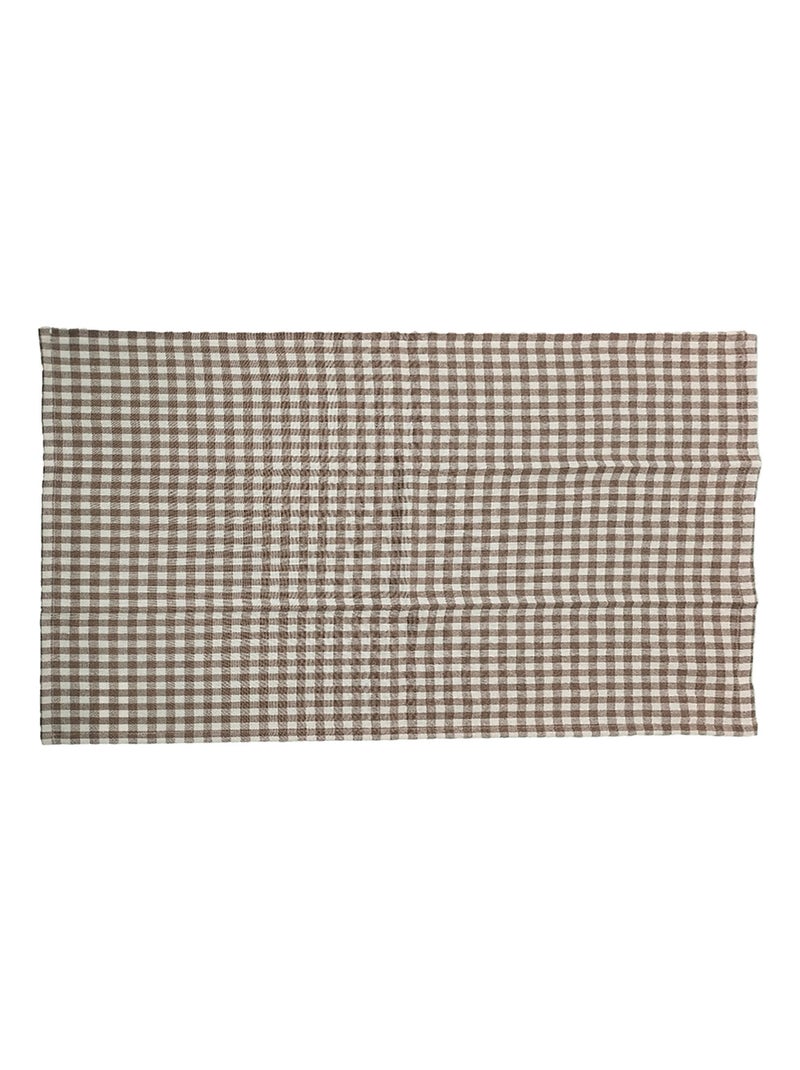 Torchon de cuisine à petits carreaux Marron foncé - Kiabi