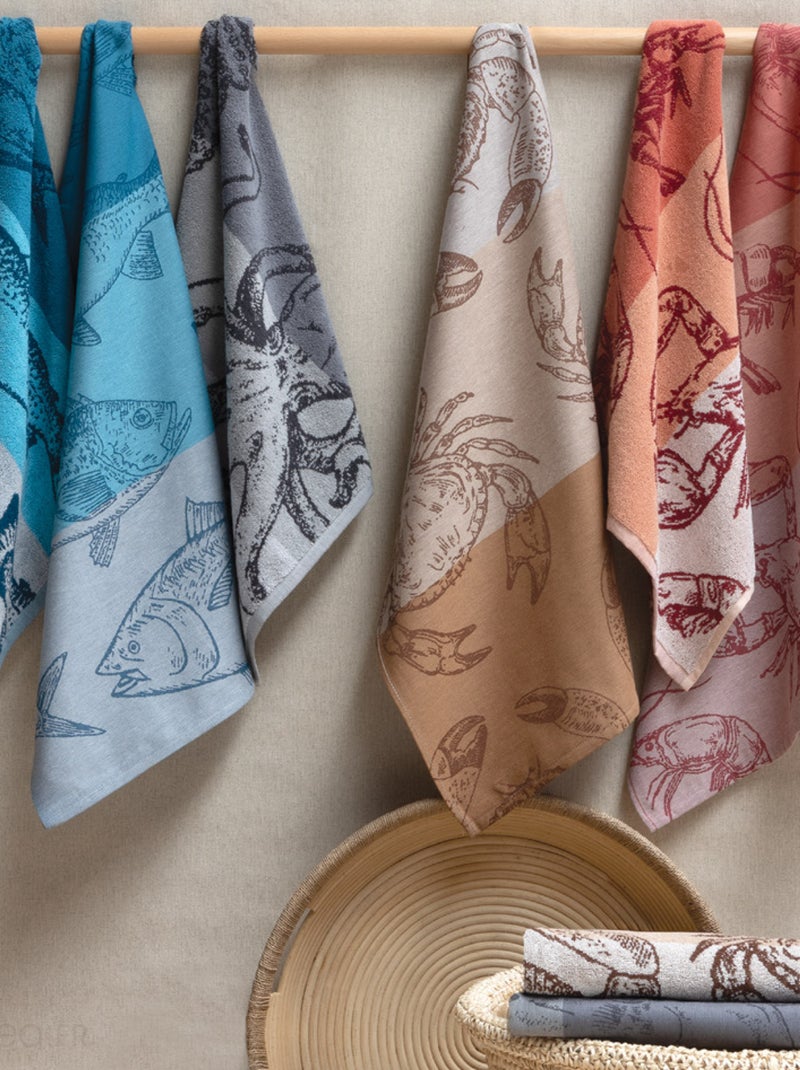 Torchon de cuisine ATLANTIC 50x70 cm Bleu - Kiabi