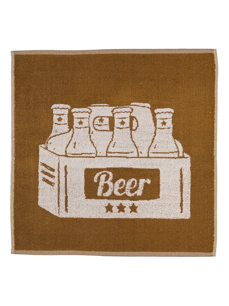 Torchon de cuisine collection BEER 50x50 cm Jaune - Kiabi