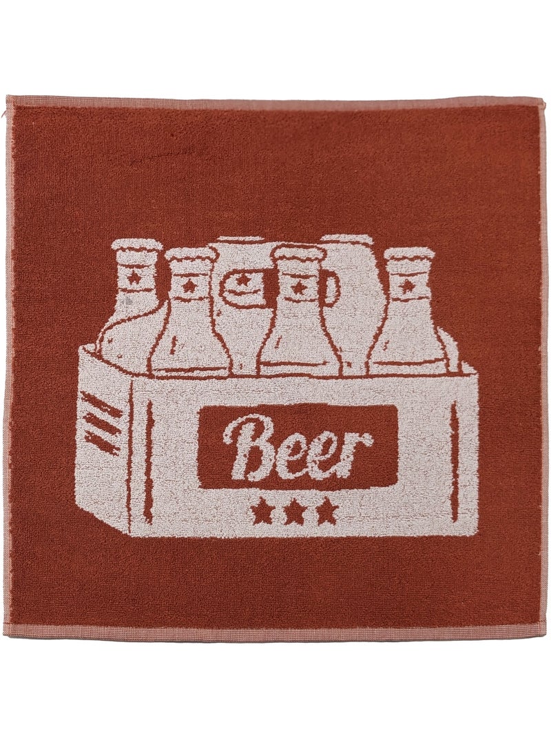 Torchon de cuisine collection BEER 50x50 cm Rouge brique - Kiabi