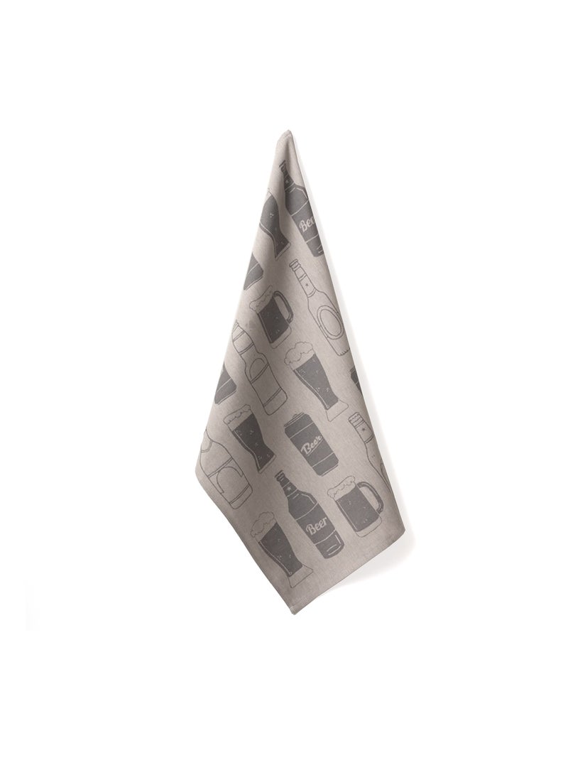 Torchon de cuisine collection BEER 50x70 cm Gris - Kiabi