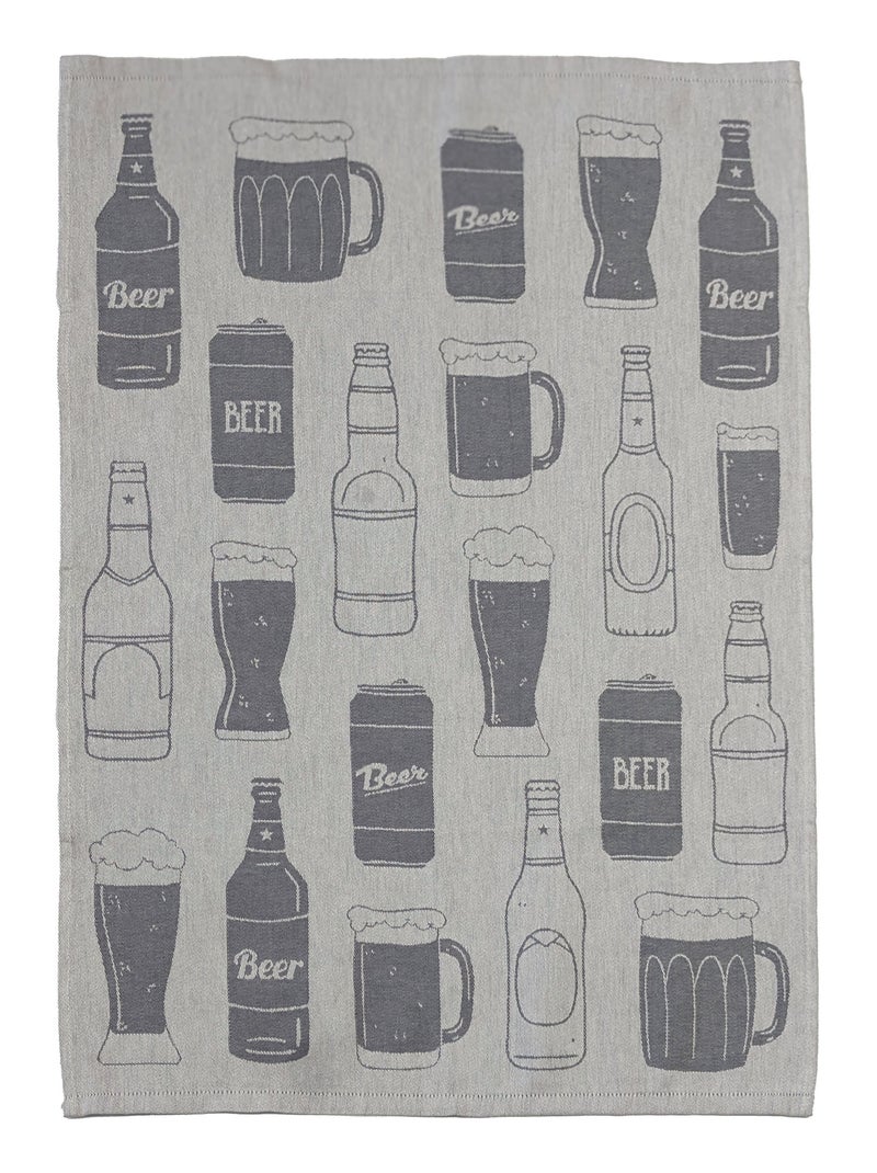 Torchon de cuisine collection BEER 50x70 cm Gris - Kiabi