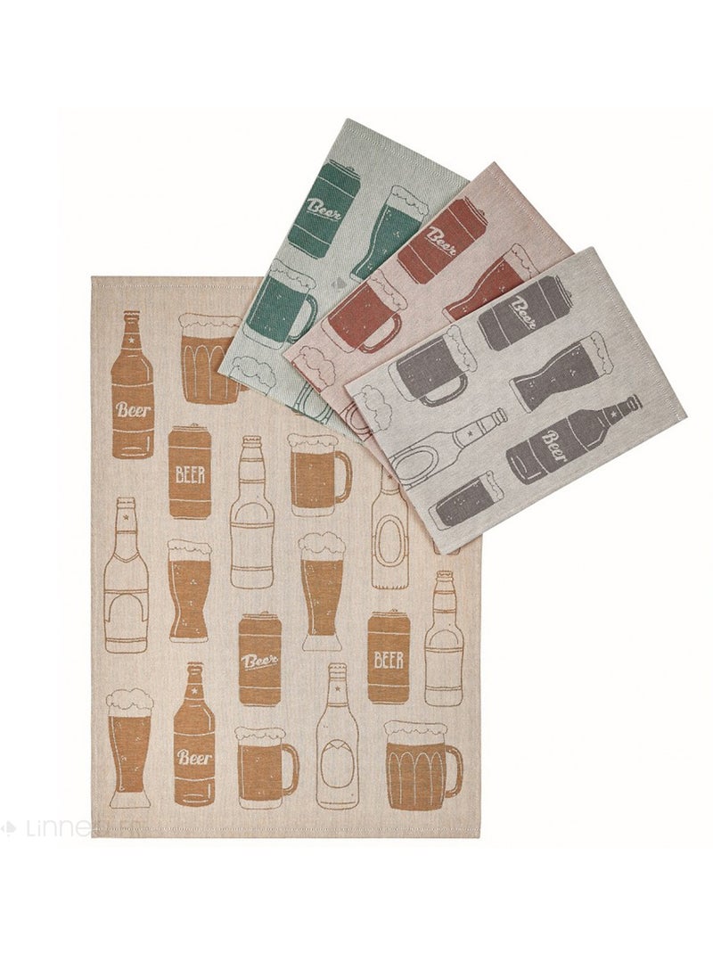 Torchon de cuisine collection BEER 50x70 cm Jaune - Kiabi