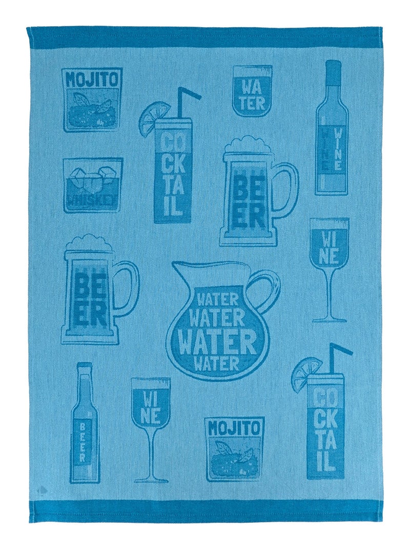 Torchon de cuisine DRINK Toile Bleu - Kiabi