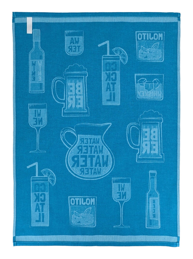 Torchon de cuisine DRINK Toile Bleu - Kiabi