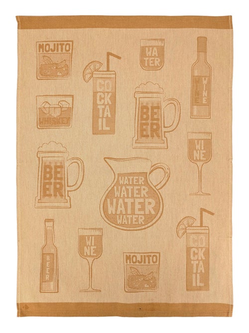 Torchon de cuisine DRINK Toile - Kiabi