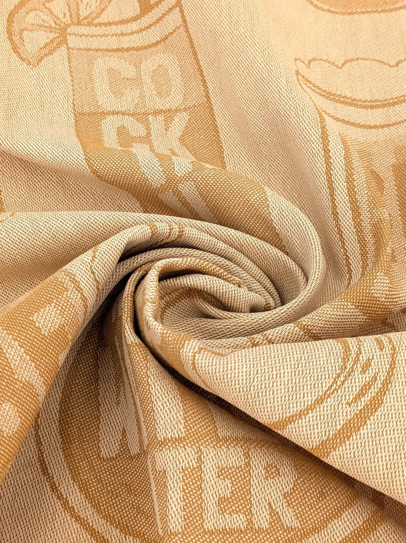 Torchon de cuisine DRINK Toile Moutarde - Kiabi