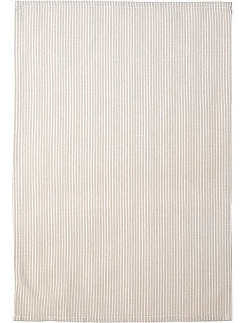 Torchon de cuisine en coton à fines rayures tissées