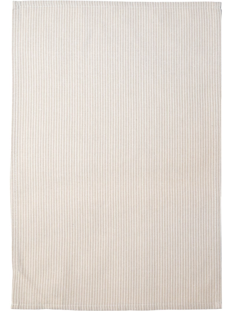 Torchon de cuisine en coton à fines rayures tissées Beige - Kiabi