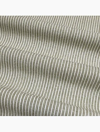 Torchon de cuisine en coton à fines rayures tissées