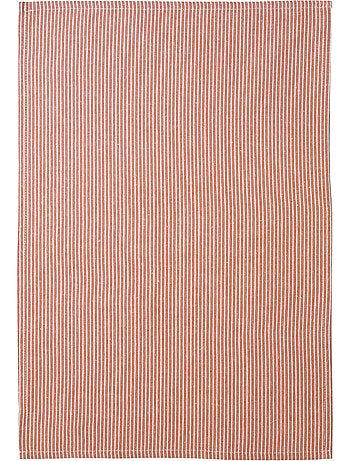 Torchon de cuisine en coton à fines rayures tissées