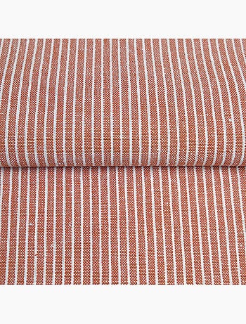 Torchon de cuisine en coton à fines rayures tissées