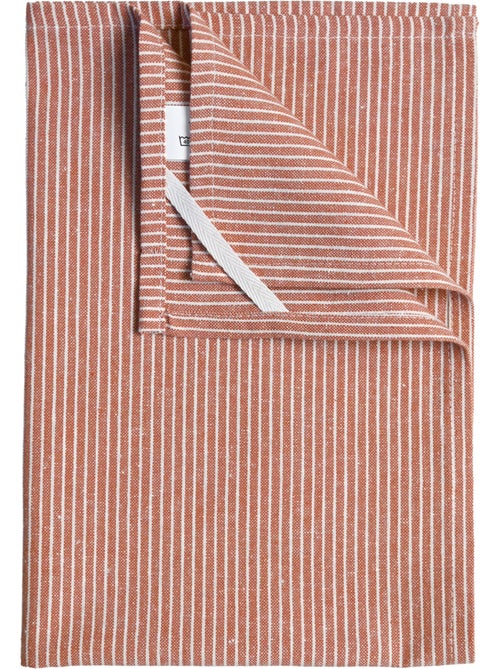 Torchon de cuisine en coton à fines rayures tissées - Kiabi