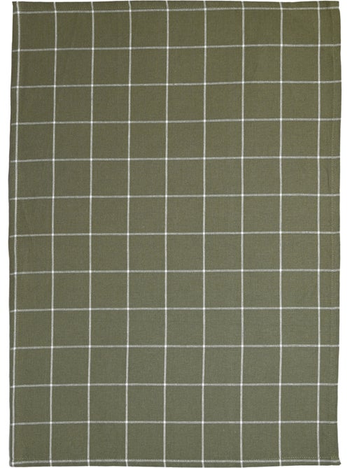 Torchon de cuisine en coton à motif carreaux - Kiabi