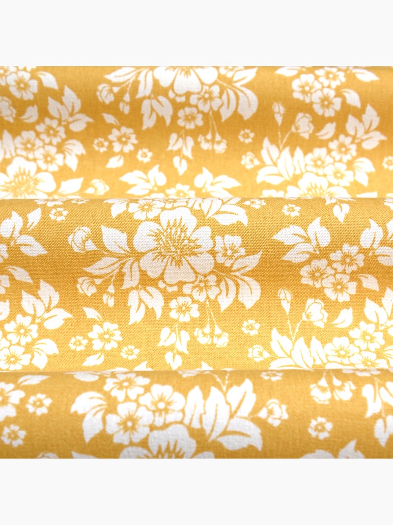 Torchon de cuisine en coton à motif floral imprimé Jaune moutarde - Kiabi