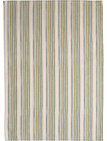 Torchon de cuisine en coton à rayures tissées