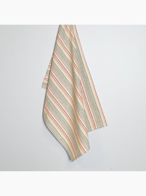 Torchon de cuisine en coton à rayures tissées - Kiabi