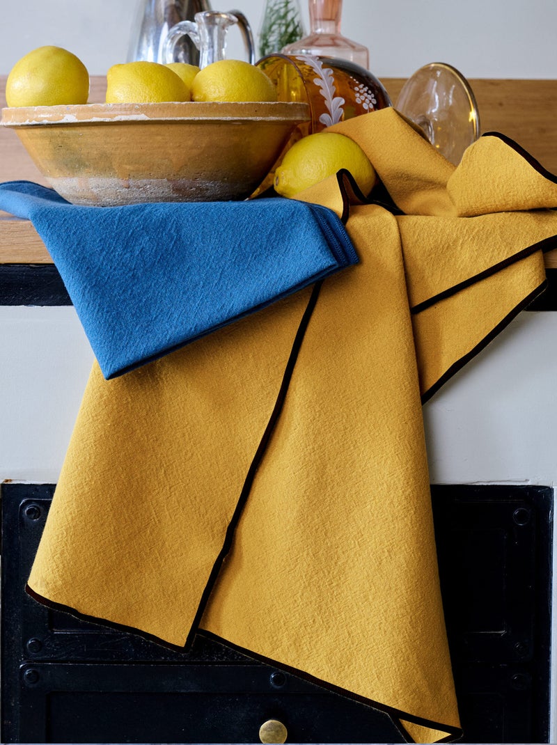 Torchon de cuisine en coton HONO Jaune or - Kiabi
