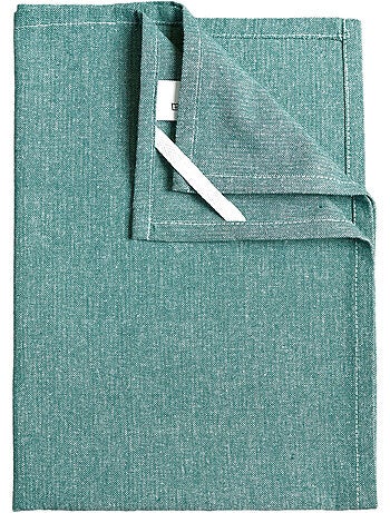 Torchon de cuisine en coton uni aspect tissé