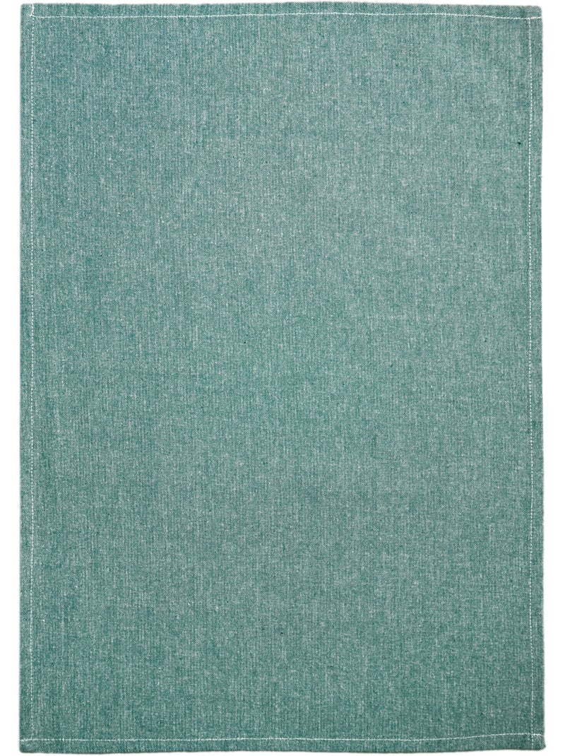 Torchon de cuisine en coton uni aspect tissé Bleu - Kiabi