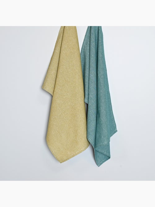 Torchon de cuisine en coton uni aspect tissé - Kiabi