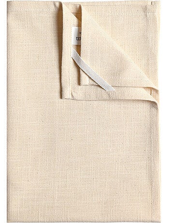 Torchon de cuisine en coton uni aspect tissé