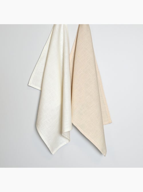 Torchon de cuisine en coton uni aspect tissé - Kiabi