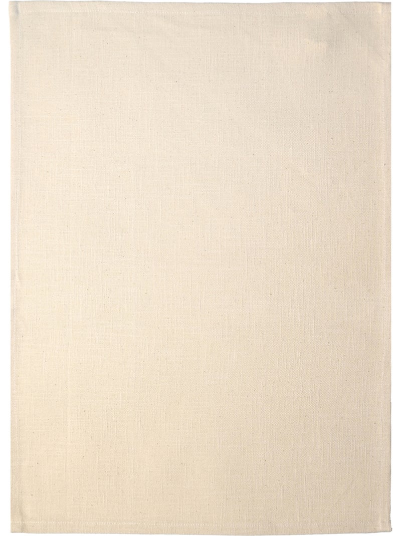 Torchon de cuisine en coton uni aspect tissé Ecru - Kiabi
