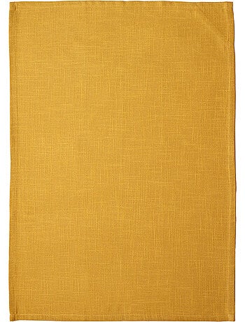 Torchon de cuisine en coton uni aspect tissé