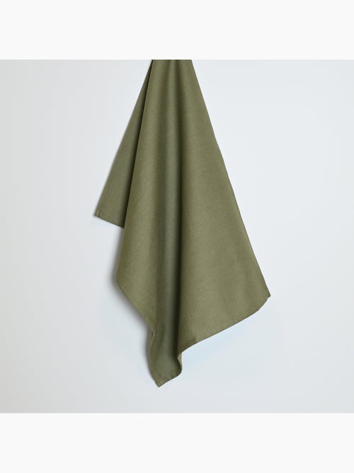 Torchon de cuisine en coton uni aspect tissé - Kiabi