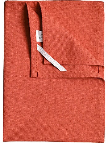 Torchon de cuisine en coton uni aspect tissé