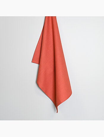 Torchon de cuisine en coton uni aspect tissé