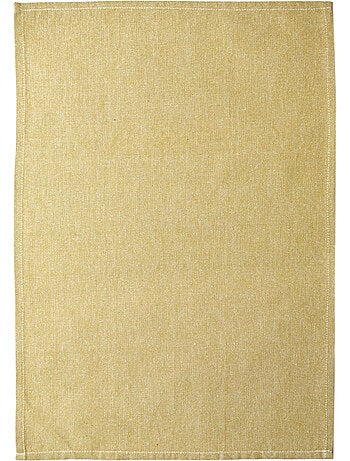 Torchon de cuisine en coton uni aspect tissé